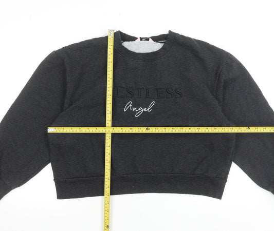 Boux Avenue Women’s Black Crew Neck Pullover Sweatshirt UK 14