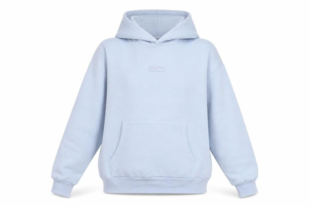 Blank Essentials Women’s Blue Pullover Hoodie Medium Cotton Blend