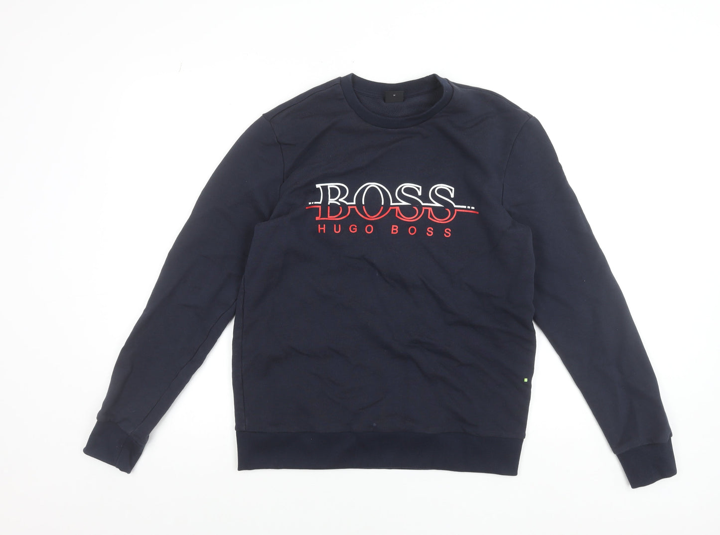 Hugo Boss Men's Blue Crew Neck Logo Sweatshirt Size M