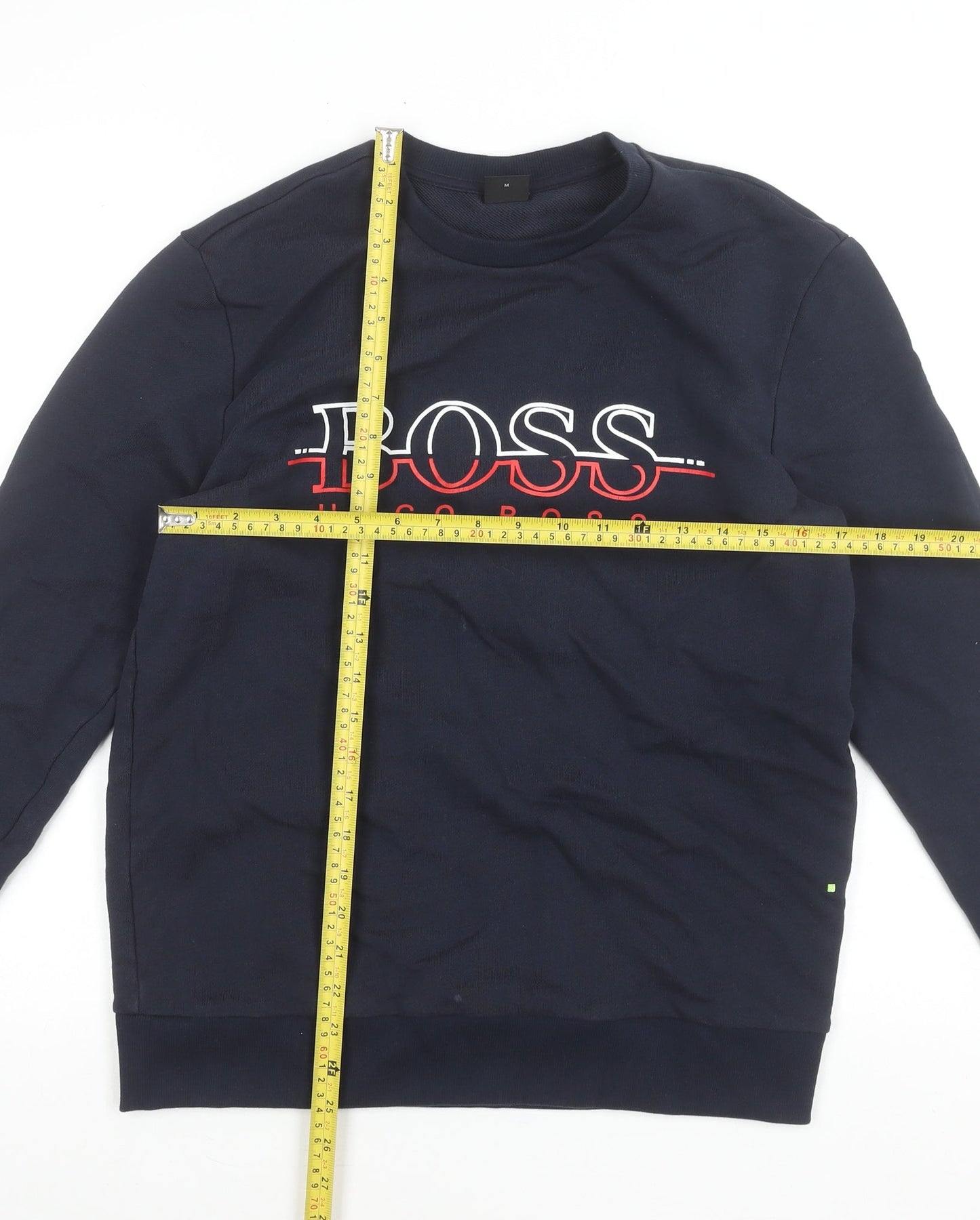 Hugo Boss Men's Blue Crew Neck Logo Sweatshirt Size M