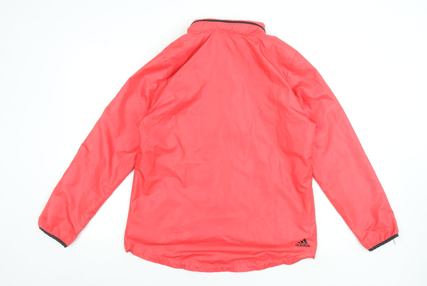 Adidas Womens Pink Windbreaker Jacket Size 16 Lightweight Zip Up