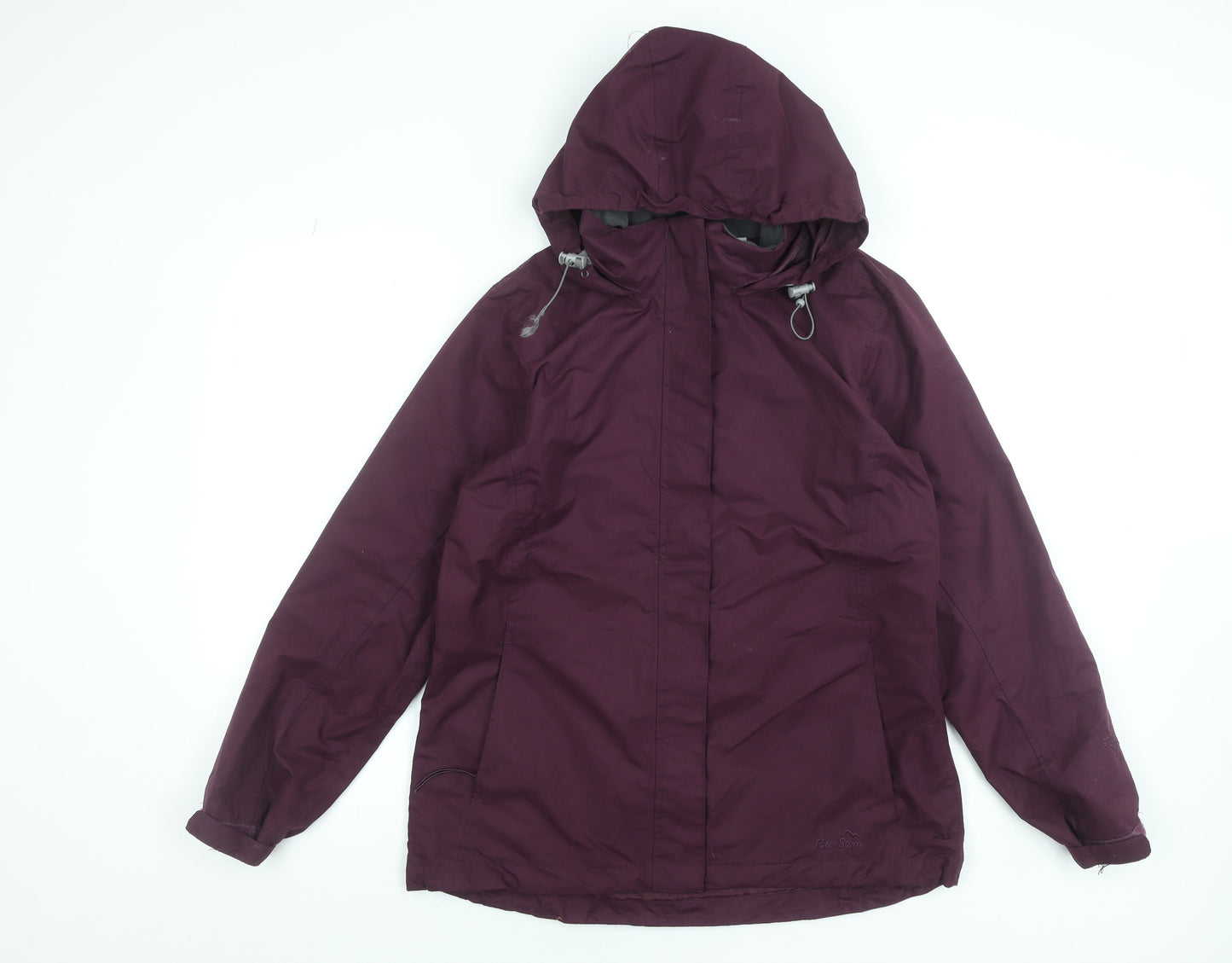 Peter Storm Women Purple Waterproof Hooded Rain Jacket Size 14