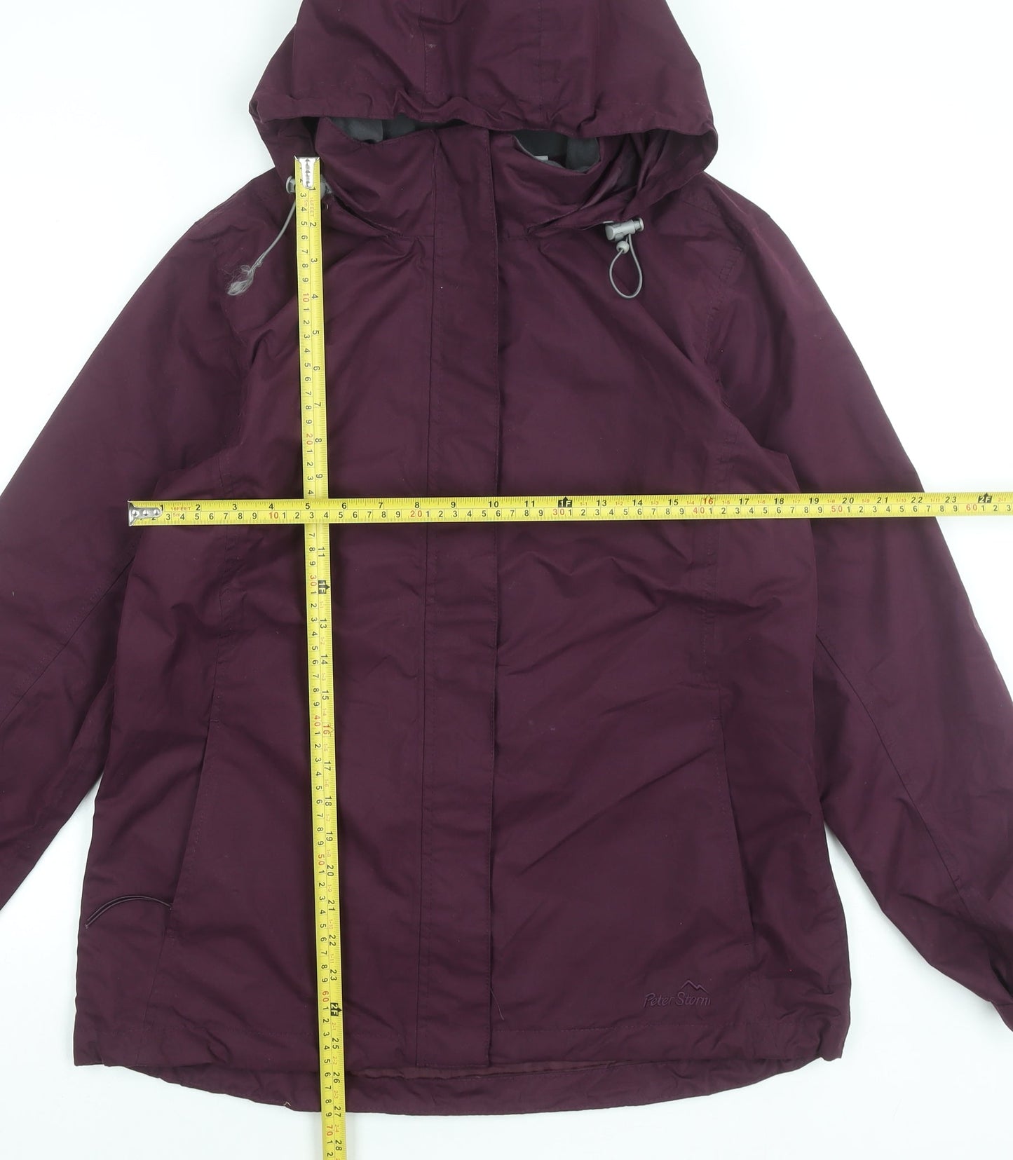 Peter Storm Women Purple Waterproof Hooded Rain Jacket Size 14