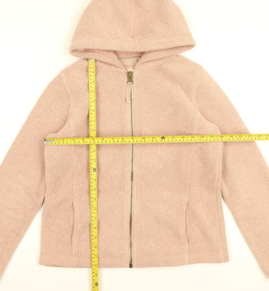 Next Women’s Pink Hooded Zip-Up Fleece Jacket Size 14