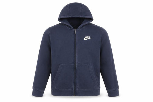 Nike Boys Blue Full Zip Hoodie Size M 137-147cm Cotton Blend
