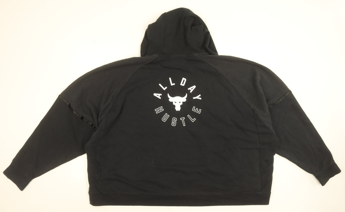 Under Armour Men’s Black Medium Pullover Hoodie Loose Fit Project Rock Gym Wear