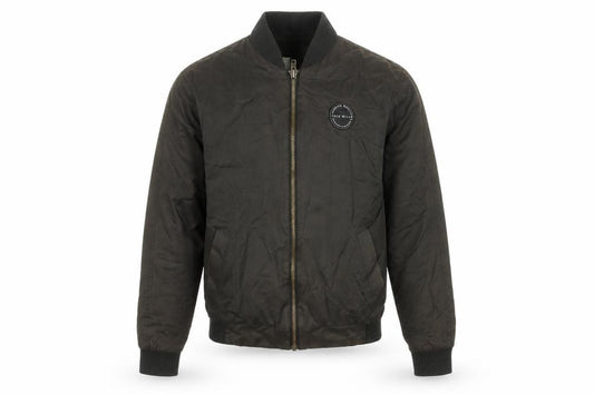 Jack Wills Men's Black Bomber Jacket Size S Cotton Blend Zip Up