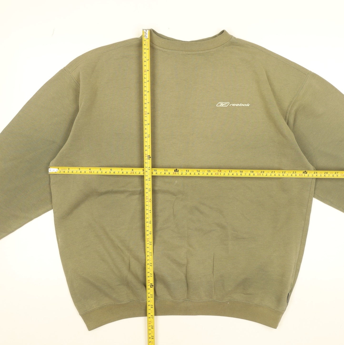 Reebok Men's Green Small Pullover Sweatshirt Crew Neck Sportswear