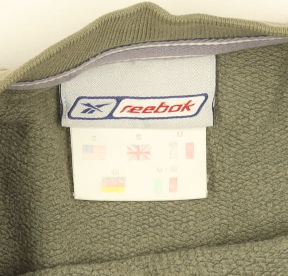 Reebok Men's Green Small Pullover Sweatshirt Crew Neck Sportswear