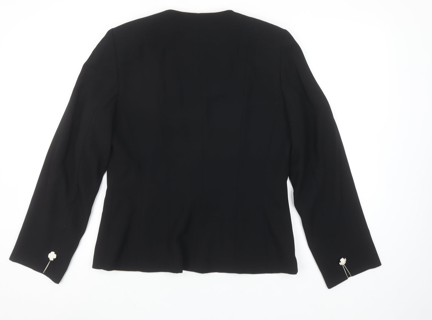Jacques Vert Women's Black Tailored Blazer Size 10 Classic Formal Jacket