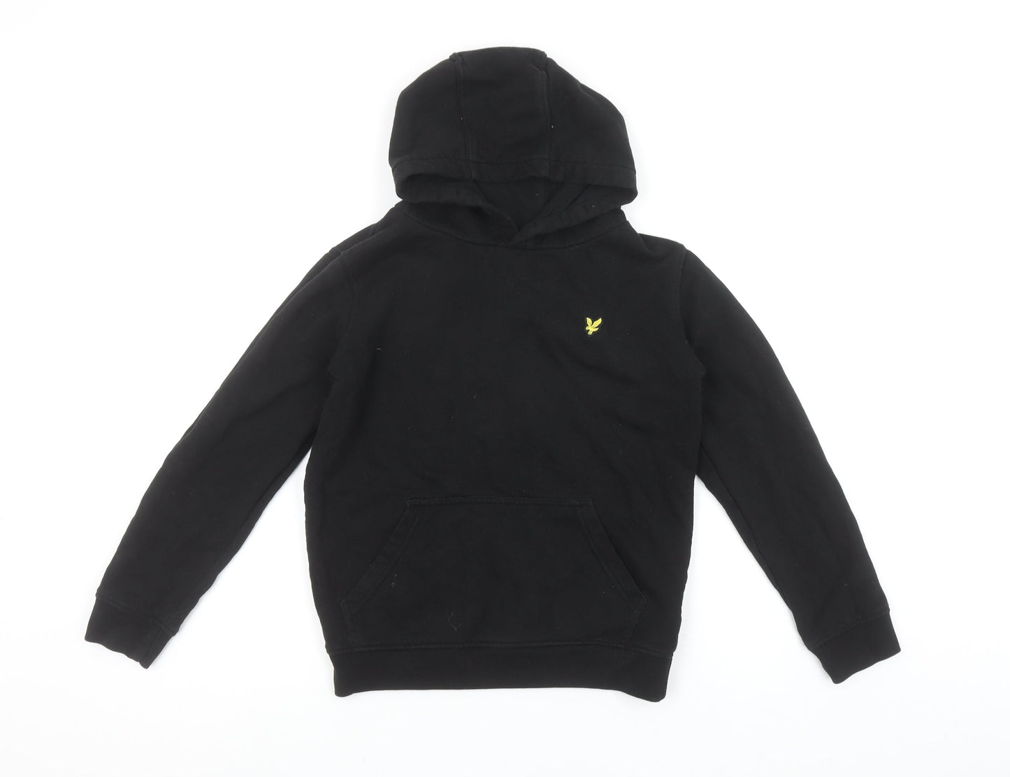 Lyle & Scott Boys Black Hoodie 9-10 Years Cotton Blend Pullover