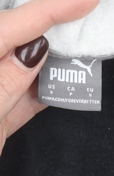 Puma Men's Black Small Full Zip Sports Hoodie Fleece