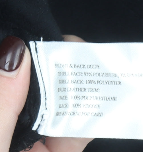 Michael Kors Women’s Black Belted Biker Jacket Size L