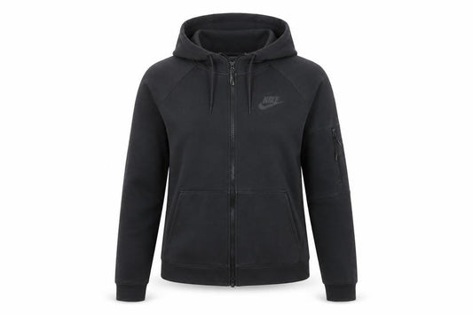 Womens UK S Regular Nike Black Full Zip Hoodie