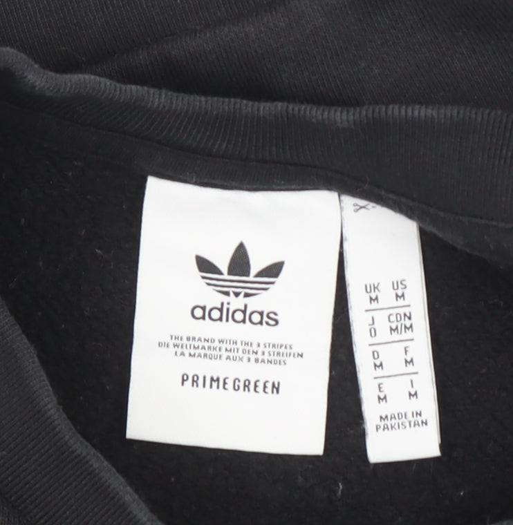 Adidas Men's Black Crew Neck Pullover Sweatshirt Size M