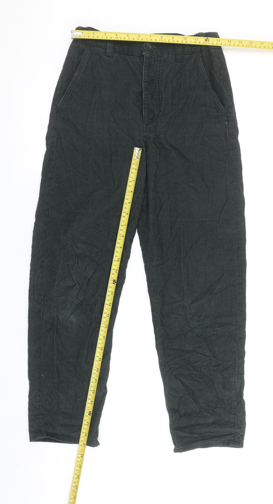 COS Womens Black Corduroy Chino Trousers Size 4 Straight Leg