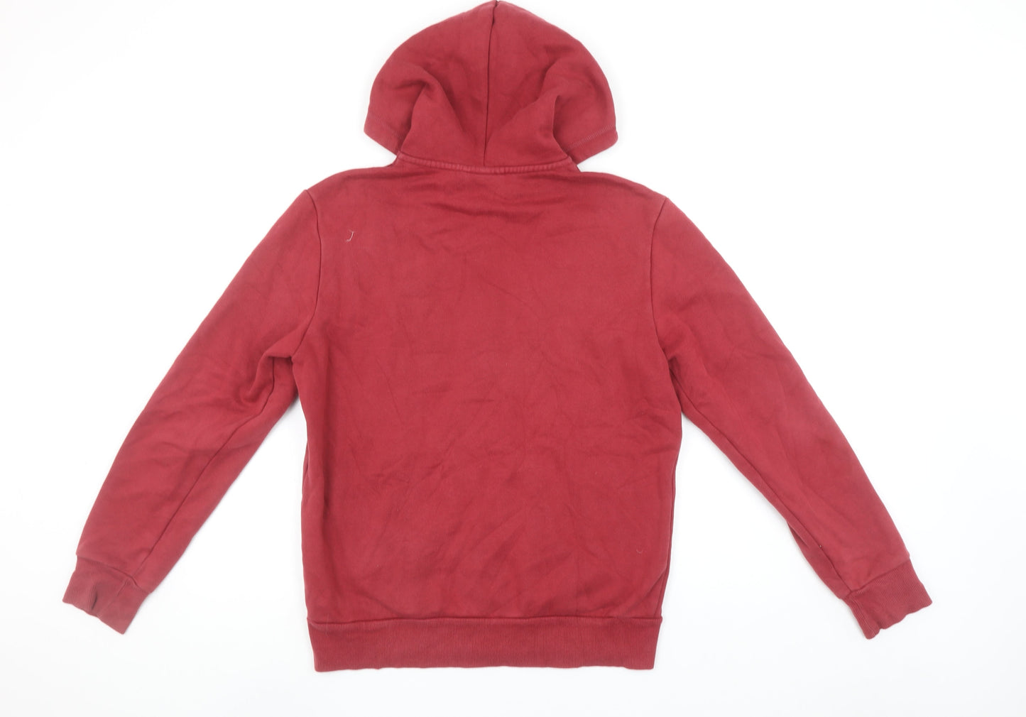 Puma Men's Red Full Zip Hoodie Sweatshirt Size L Cotton Blend