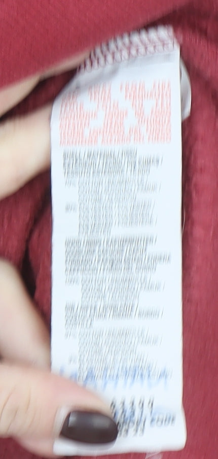 Puma Men's Red Full Zip Hoodie Sweatshirt Size L Cotton Blend