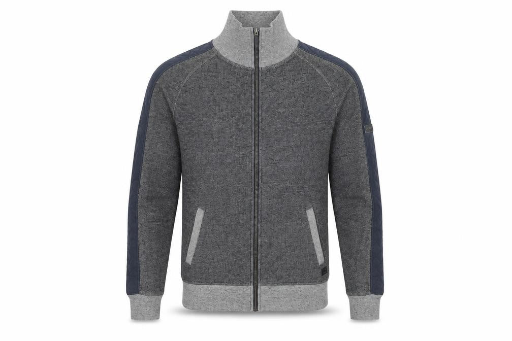 Mens UK M Regular Firetrap Grey Full Zip Sweatshirt