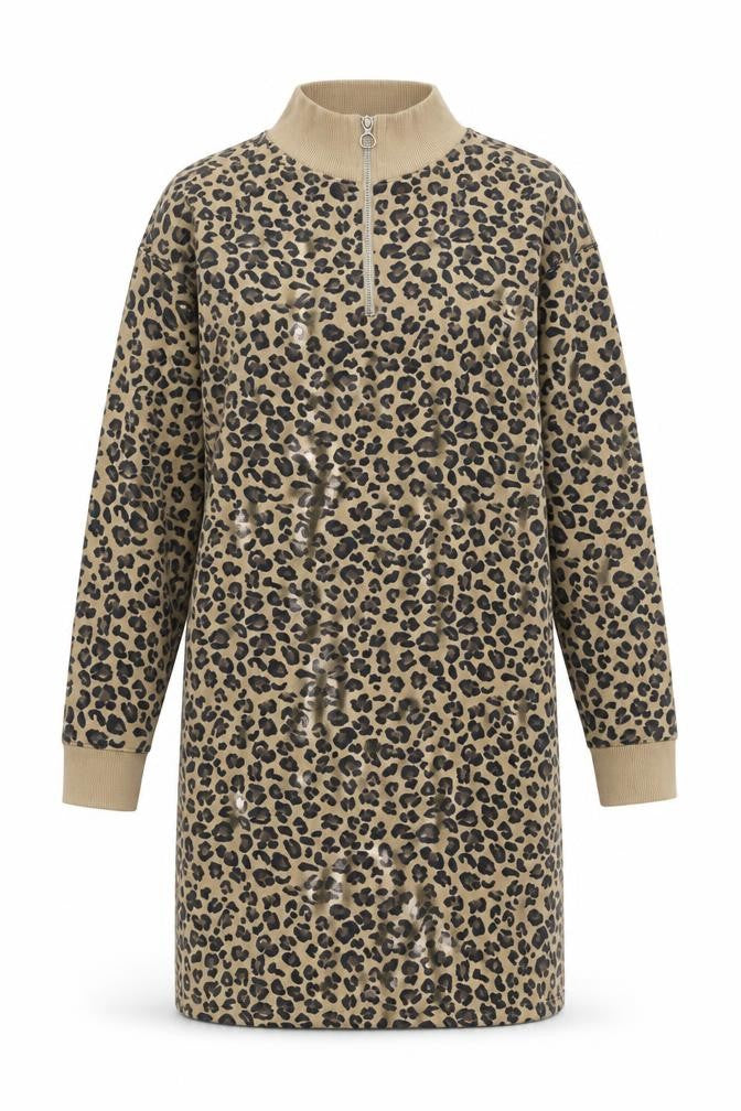 Marks and Spencer Women Beige Leopard Print Shift Dress Size 6