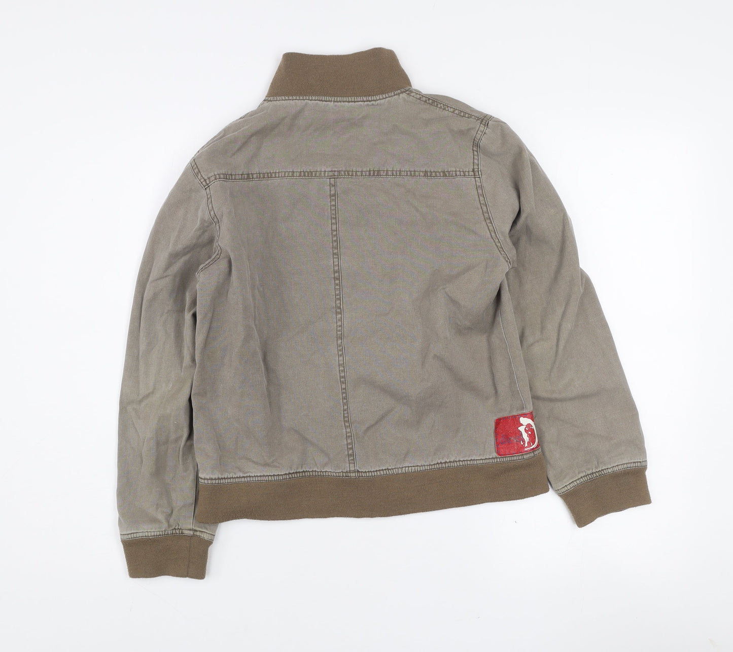 Diesel Teens Brown Cotton Bomber Jacket Size 11 Casual Style