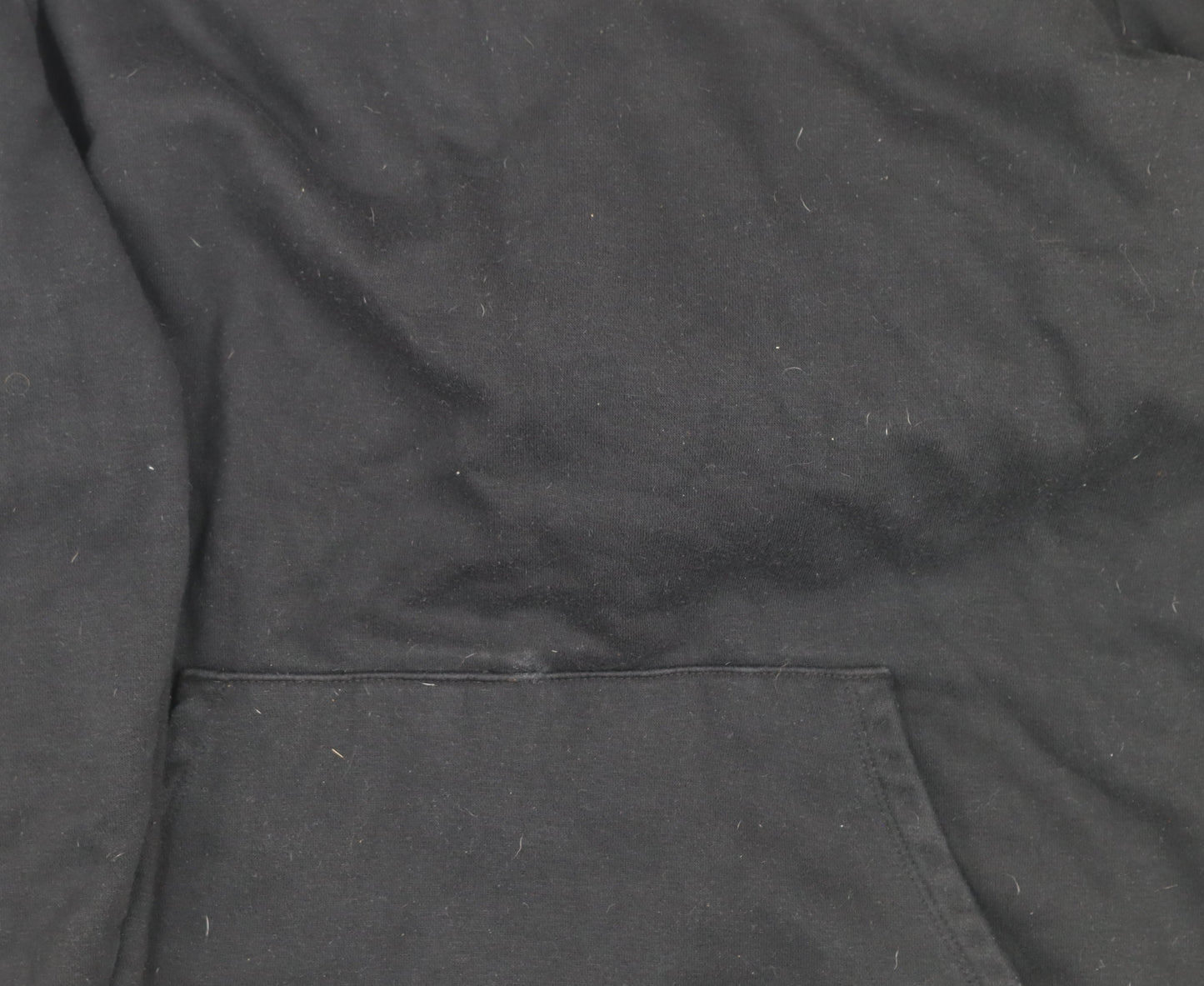 Champion Men's Black Pullover Hoodie L Graphic Logo Fleece Sweatshirt