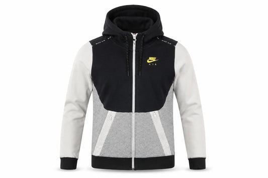 Nike Men’s XS Black Grey White Full Zip Hooded Jacket