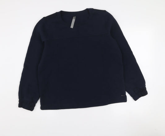 Mondetta Women's Navy Pullover Sweatshirt Medium Polyester Cotton Blend