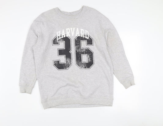 Harvard Grey Graphic Print Sweatshirt by Tu Women’s Size 10