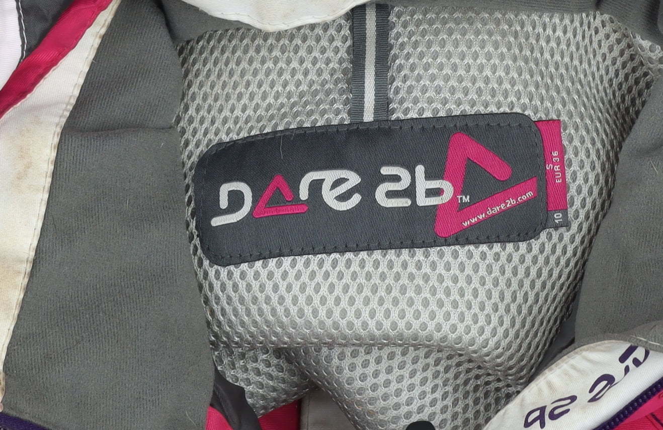 Dare 2B Womens Pink Waterproof Hooded Ski Jacket Size 10