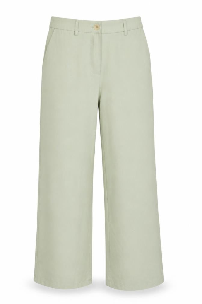 Motel Women’s Green XS Straight Leg Stretch Trousers