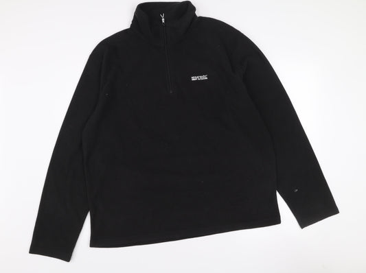 Regatta Men’s Black XL Fleece 1/4 Zip Pullover Sweatshirt