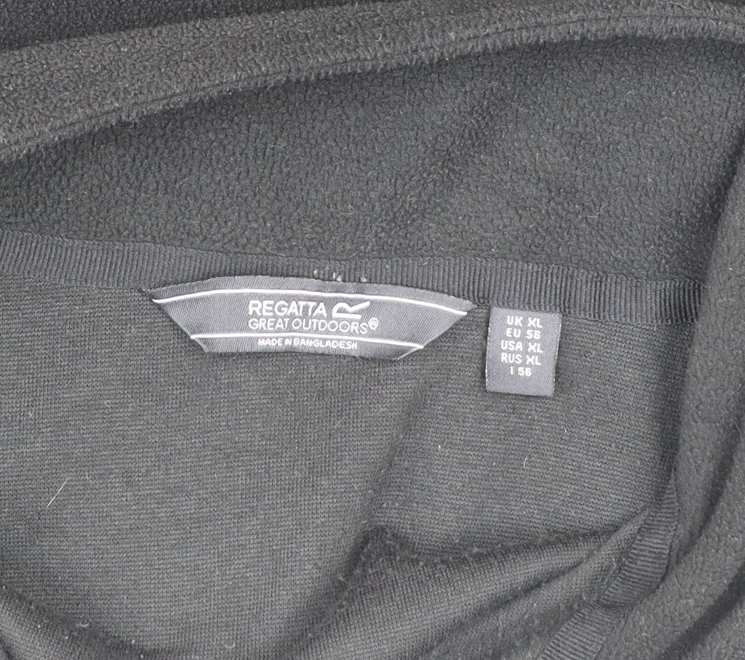 Regatta Men’s Black XL Fleece 1/4 Zip Pullover Sweatshirt