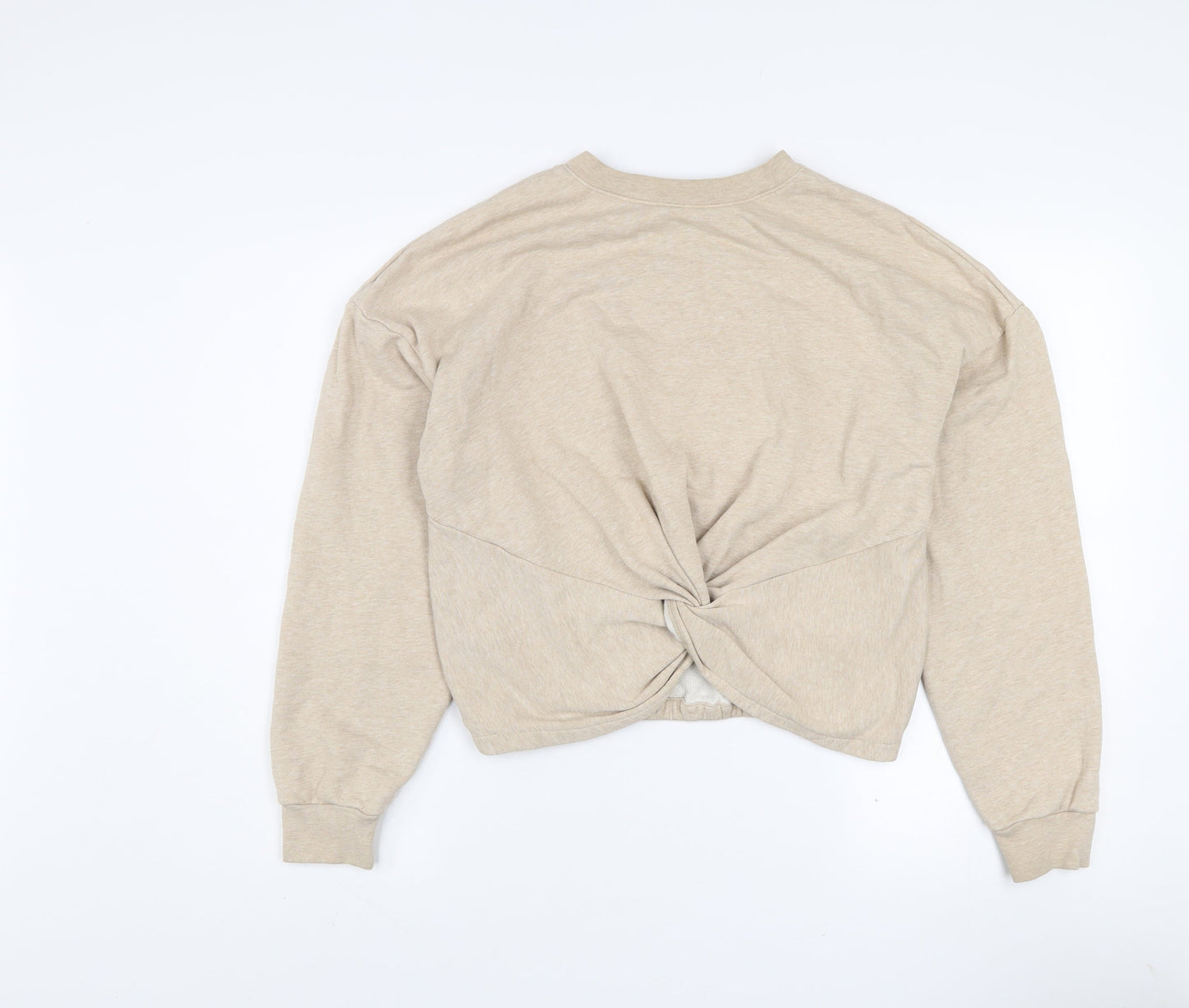 FRAME Womens Beige Oatmeal Heather Cotton Twist Back Sweatshirt M
