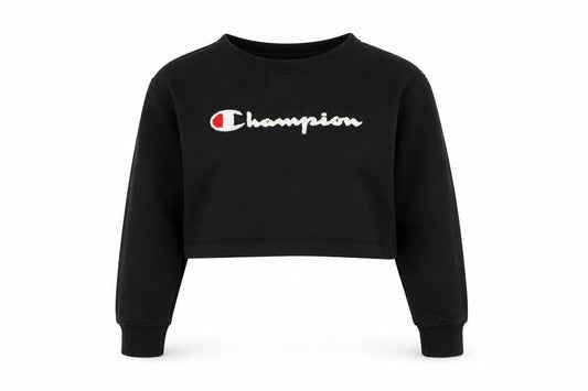 Womens UK S Regular Champion Black Pullover Sweatshirt