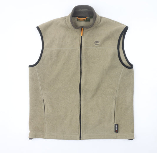 Timberland Weathergear Men’s Beige Fleece Bodywarmer Waistcoat S