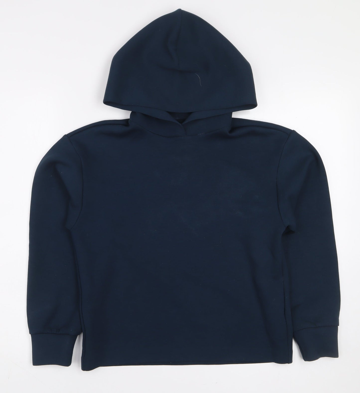 Uniqlo Women Navy Pullover Hoodie Size M Polyester Blend