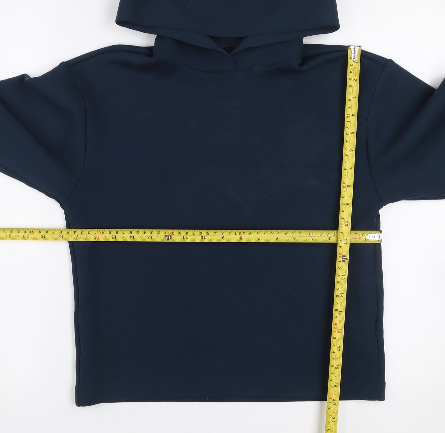 Uniqlo Women Navy Pullover Hoodie Size M Polyester Blend