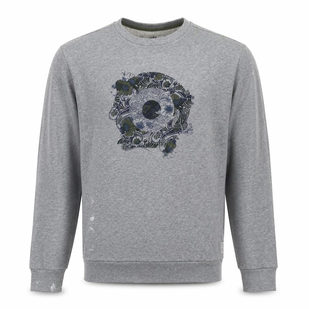 Ben Sherman Men’s Grey Graphic Skull Crew Neck Sweatshirt Size M