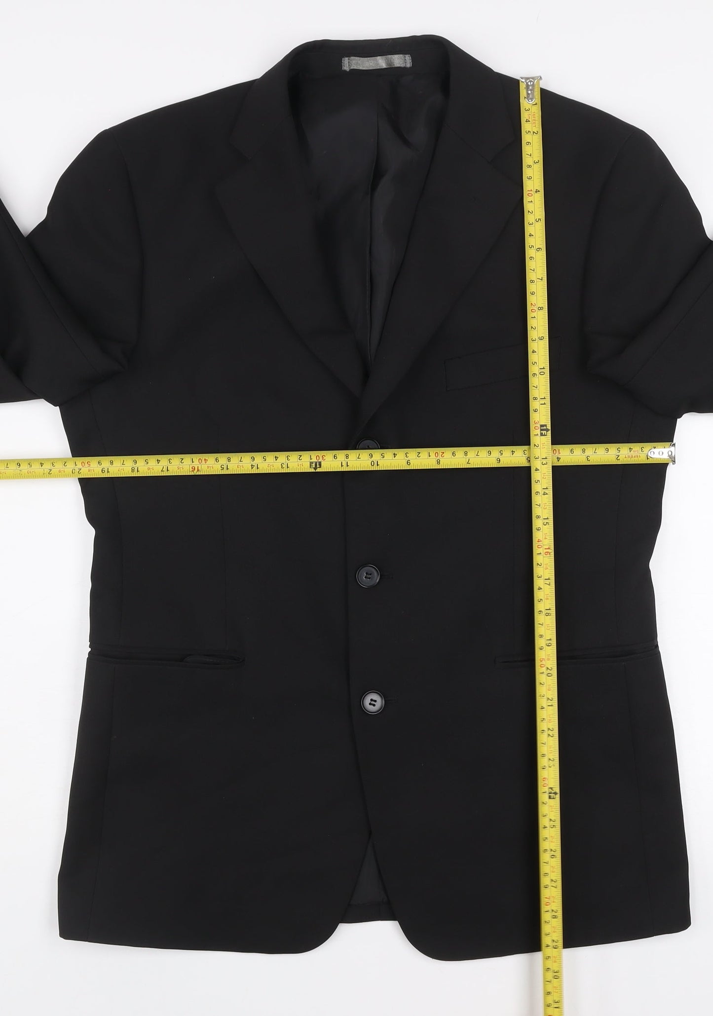 Taylor & Wright Men's Black 38S Suit Jacket Classic Notch Lapel