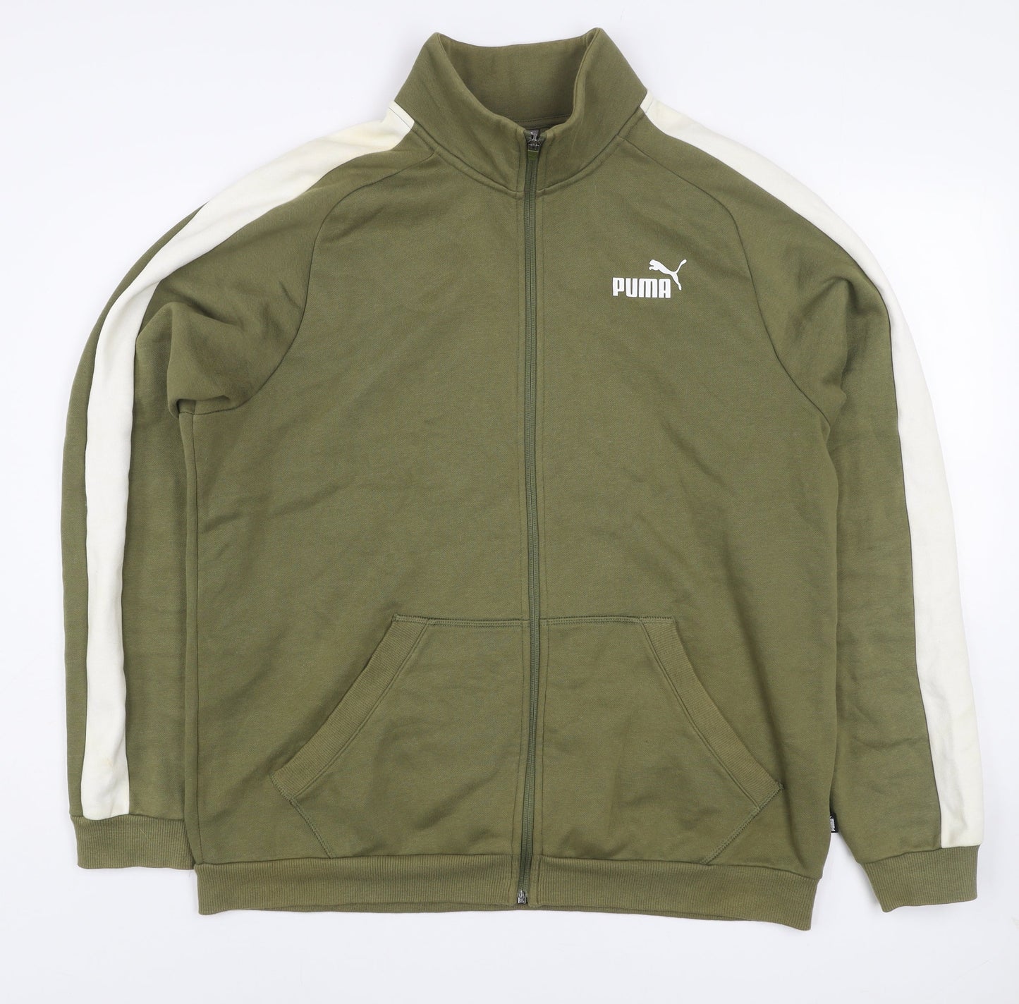 Puma Men's Green Full Zip Sweatshirt L Sports Jacket