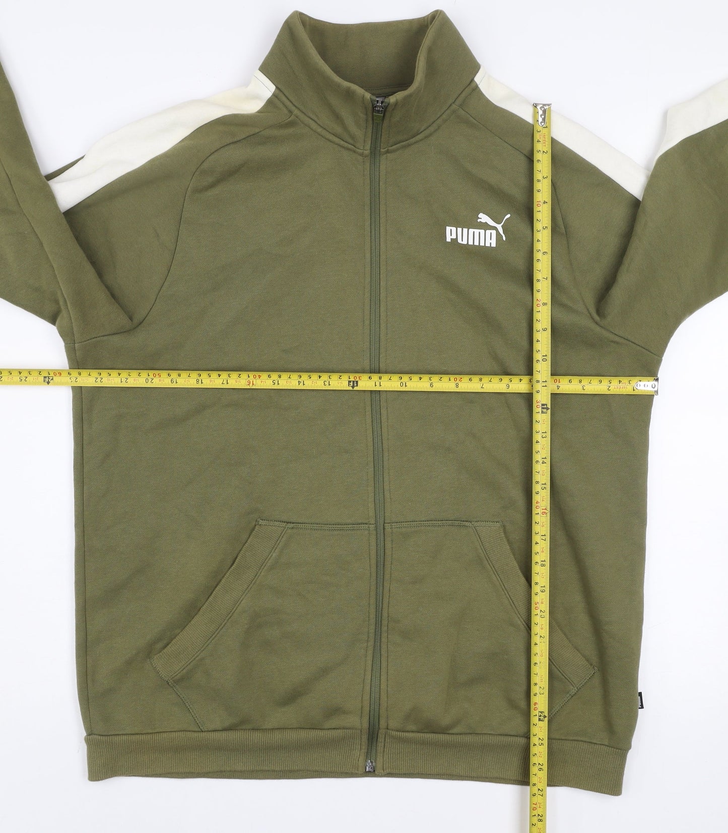 Puma Men's Green Full Zip Sweatshirt L Sports Jacket