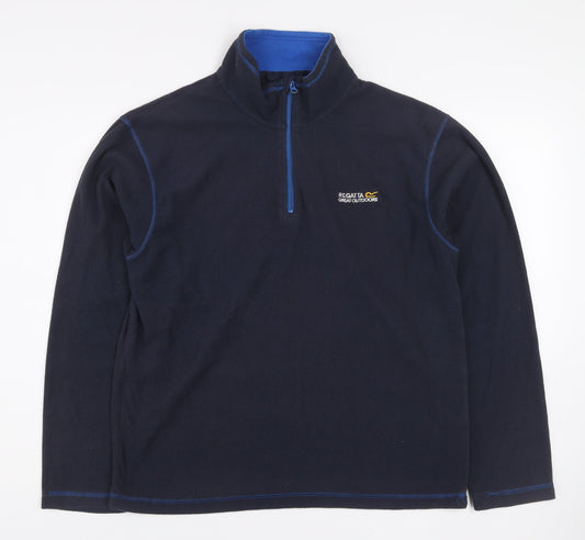 Regatta Mens Blue Fleece 1/4 Zip Pullover Sweatshirt M