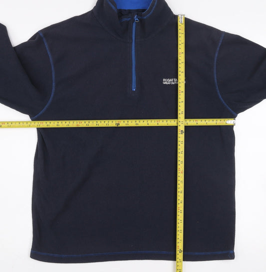 Regatta Mens Blue Fleece 1/4 Zip Pullover Sweatshirt M