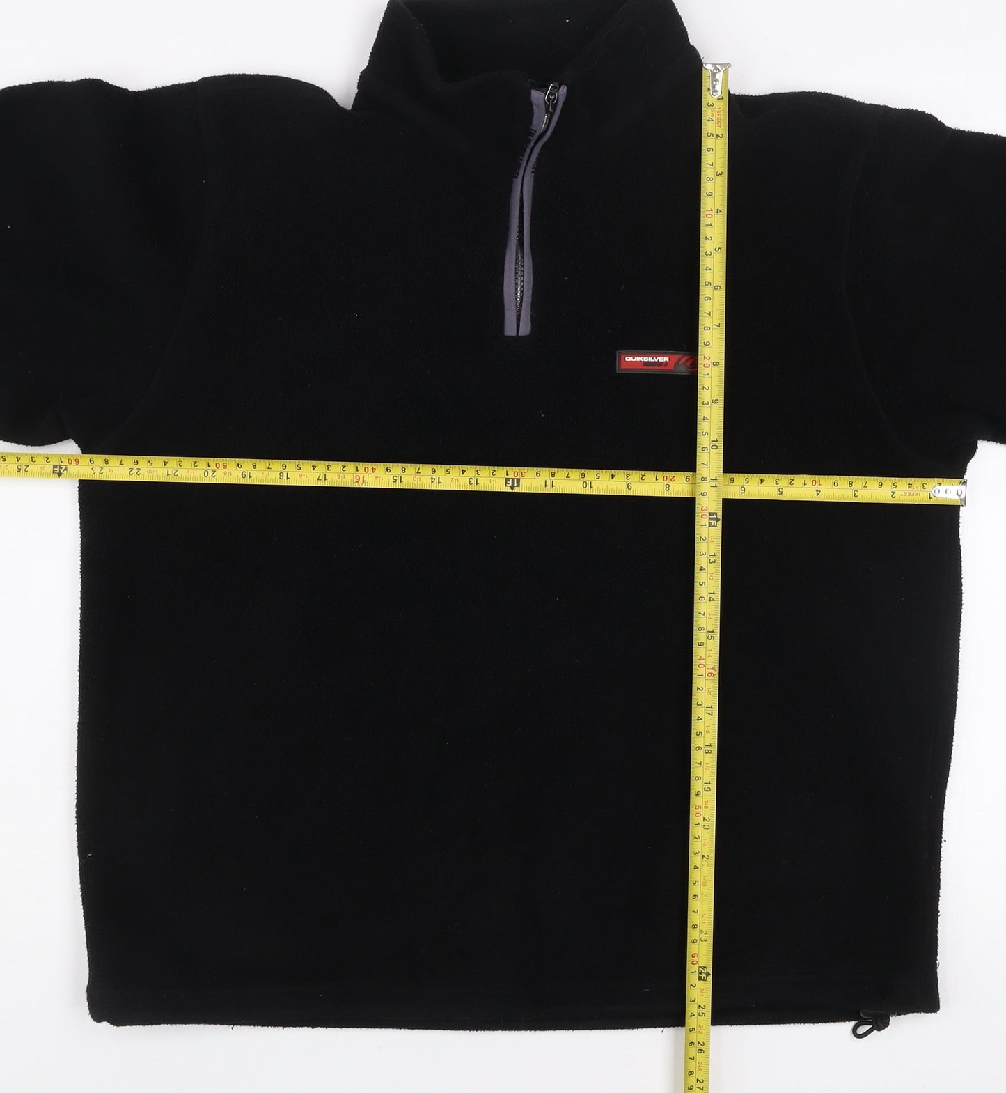 Quiksilver Mens Black Fleece 1/4 Zip Pullover Sweatshirt M