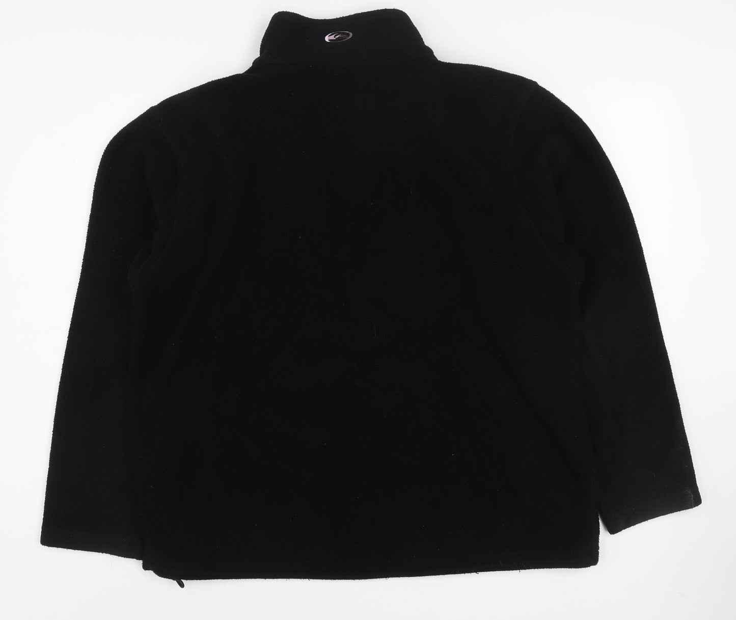 Quiksilver Mens Black Fleece 1/4 Zip Pullover Sweatshirt M