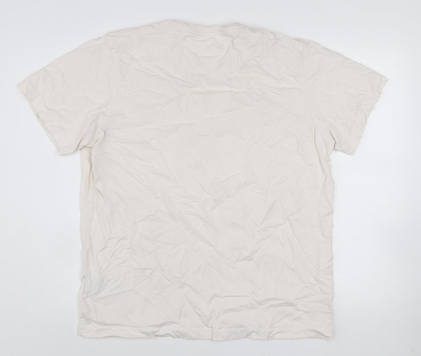 Tommy Jeans Men’s White Cotton Crew Neck Short Sleeve T-Shirt XL