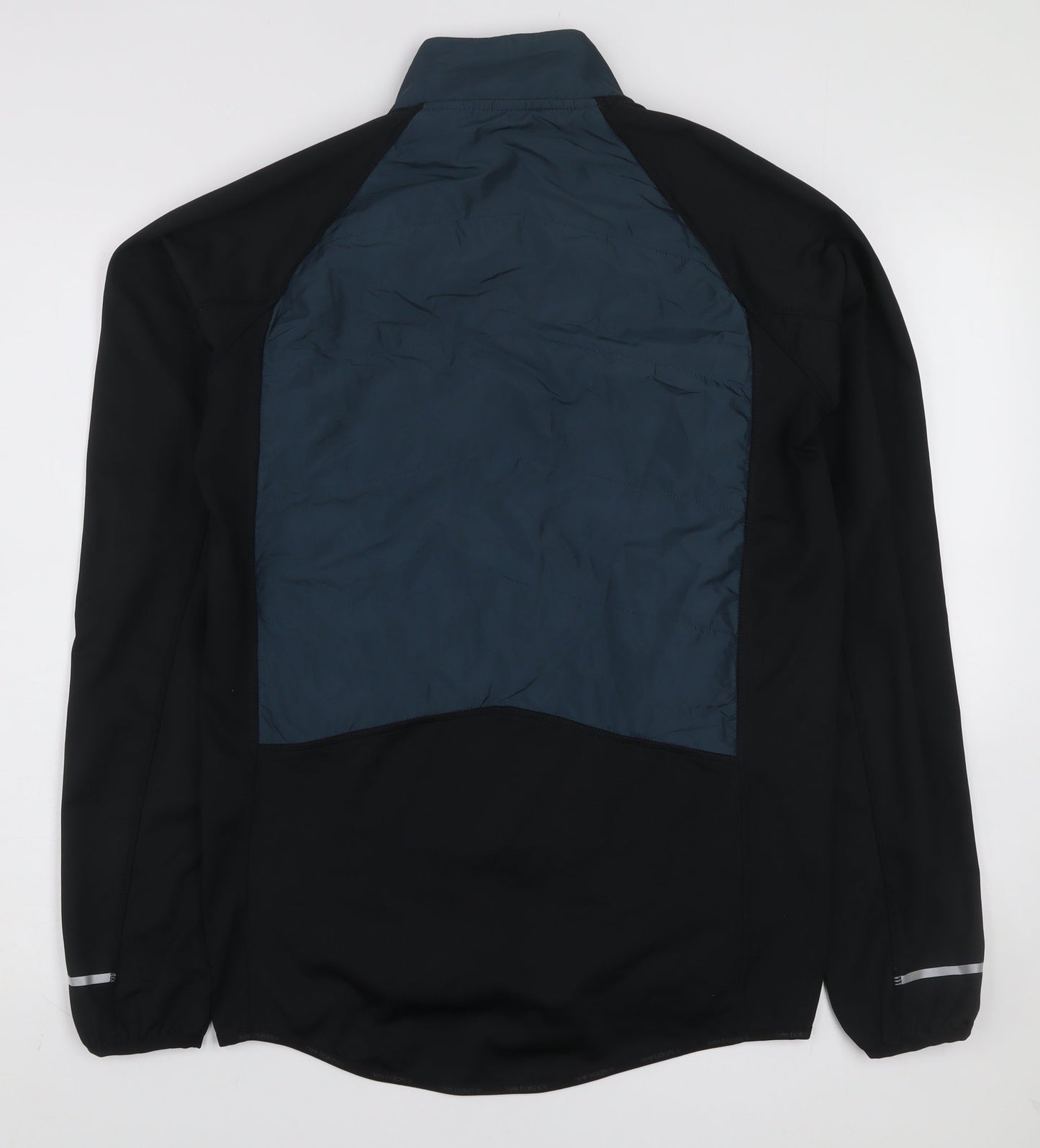 New Balance Men's Black Blue Windbreaker Jacket S Reflective Sportswear
