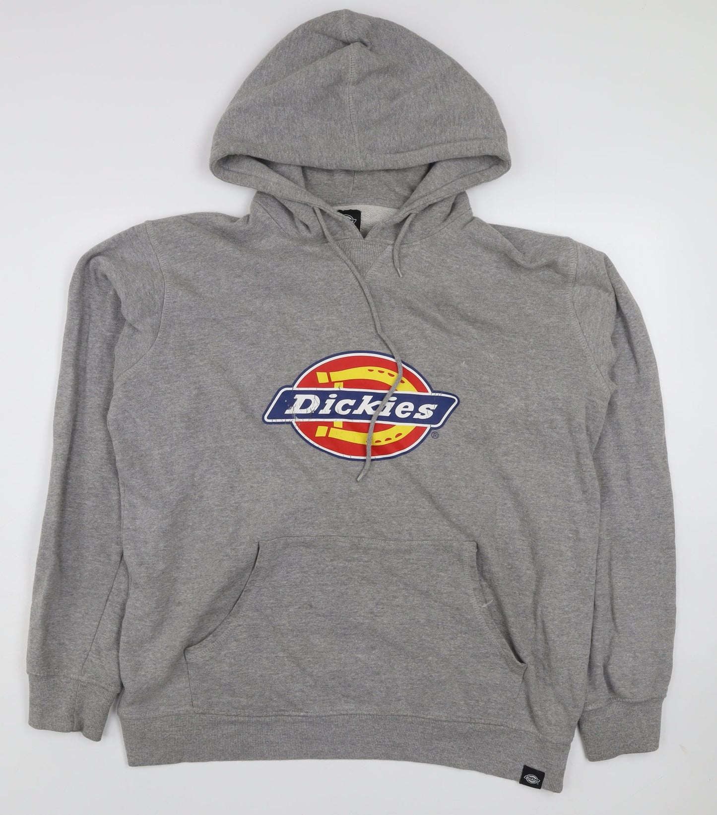 Dickies Men’s Grey XL Pullover Hoodie with Logo and Pocket