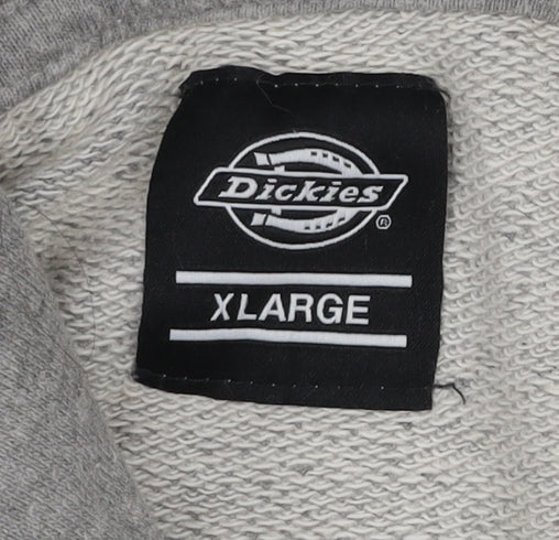 Dickies Men’s Grey XL Pullover Hoodie with Logo and Pocket